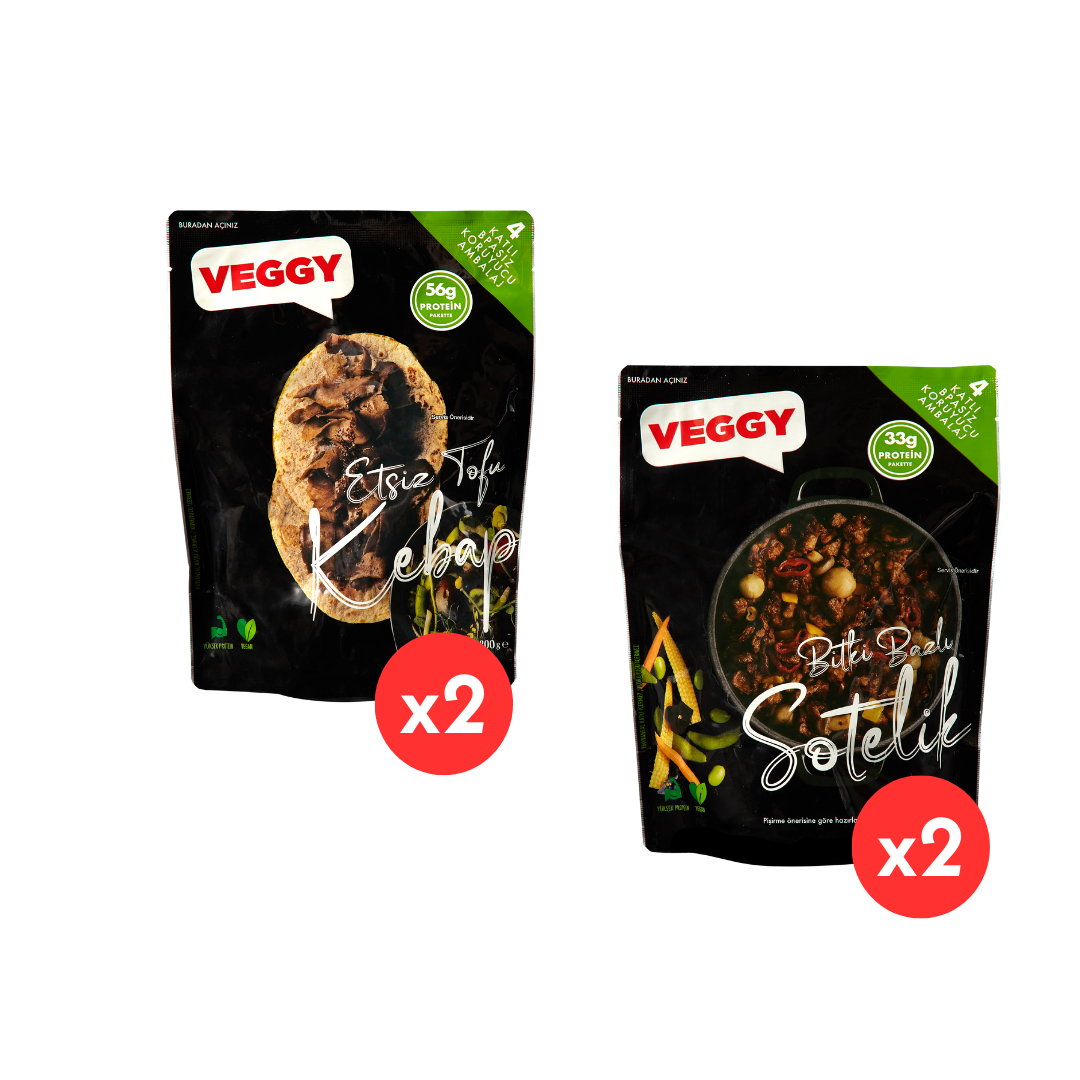 Pratikler Seti (2 adet Etsiz Tofu Kebap 200g, 2 adet Bitki Bazlı Sotelik 150g)