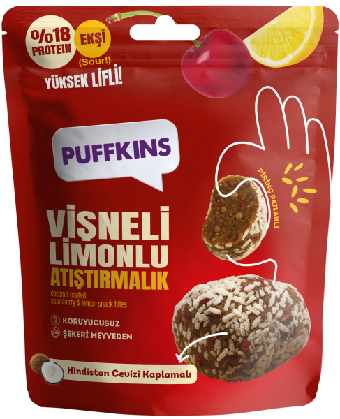 Puffkins Vişneli Limonlu Atıştırmalık (75g)