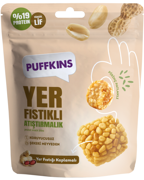 Puffkins Yer Fıstıklı Atıştırmalık (75g)