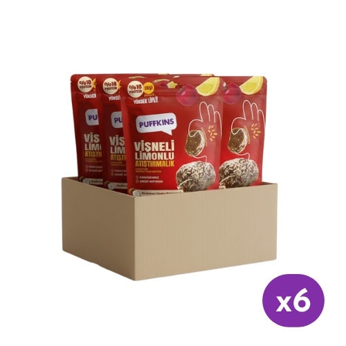 6x Puffkins Vişneli Limonlu Atıştırmalık (75g)