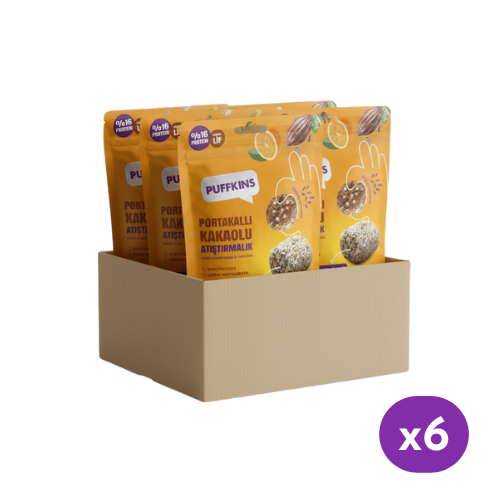 6x Puffkins Portakallı Kakaolu Atıştırmalık (75g)